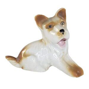 Vintage Japanese Porcelain Terrier Dog Figurine Small Collectible Suffolk
